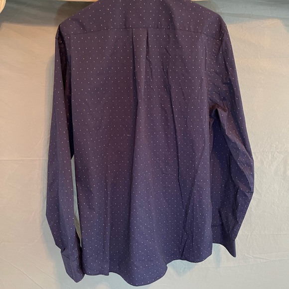 Mens (16) 34/35 Classic Fit CROFT & BARROW NAVY BLUE BUTTON UP SHORT SLEEVED - Picture 4 of 6